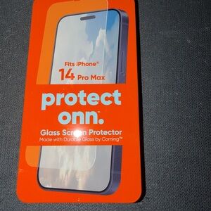 BUNDLE Protect Onn Glass Screen Protector for iPhone 14 Pro Max - with case